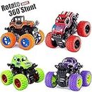 Supreme Deals 4WD Mini Monster Trucks Friction Powered Cars for Kids Big Rubber Tires Baby Boys Super Cars Blaze Truck Children Gifts Toys (Set of 4pc )