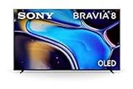 Sony 65 Inch OLED 4K Ultra HD TV BRAVIA 8 Smart Google TV with Dolby Vision HDR and Exclusive Features for Playstation 5 (K-65XR80), 2024 Model