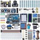 Miuzei Super Starter Kit Compatible with Arduino Projects, with LCD1602 Module, Breadboard, Servo, 9V 1A Power Supply, Sensors, LEDs, Detailed Tutorial MA13