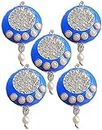 Paushak Boutique Royal Blue Silver Desiging Button for Indian Dresses for Kurties,Gowns and Party Wears Dresses (Piece of 4)
