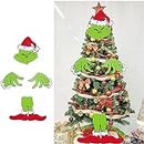 Grinchs Decor for Christmas Tree Ornaments Decorations Grinch Christmas Decorations for Small Tree Christmas Tree Topper for Holiday Xmas Home Party Decorations