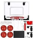 Mini Basketball Hoop for Kids,Wall Mounted Basketball Hoop Includes Basketball and Net Indoor Outdoor Sport Games for For 6 7 8 9 10 11 12 Years Old Teens Boys Girls