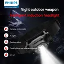 Philips LED Headlamp Sensor Head Flashlight of Lighting Type-C Rechargeable Headlight Outdoor
