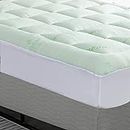 Luxton Breathable Bamboo Mattress Topper Queen Size 800GSM, Soft Bamboo Pillowtop, Washable Hypoallergenic Fully Fitted Mattress Topper with 40cm Fitted Shirt (Queen Size)