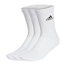 adidas Cushioned Crew Socks 3 Pairs Calcetines, White/Black, XXL Unisex adulto