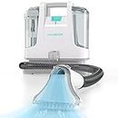 HAUSHOF Portable Carpet Spot and Upholstery Cleaner, Lightweight Handheld Deep Cleaner Machine perfect for Pet Stains, Sofa, Rug, Mattress, Car Seat and Curtain, White & Light Grey