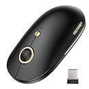 TECKNET Wireless Bluetooth Mouse, 3 Mode(Dual USB+2.4Ghz) Silent Computer Wireless Mouse Compatible with Chromebook MacBook Pro Air, Ambidextrous Portable Travel Mouse for Laptop PC