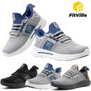 FitVille Men's Wide Sneakers Road Running Shoes Athletic Shoes with Wide Toe Box