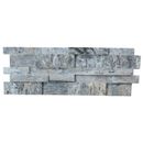 Silver Travertine Stacked Stone Ledger Panel - Stone Siding - 1 pcs 4"x4" Sample