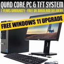 FAST COMPUTER i5 2ND/3RD QUAD DESKTOP TOWER PC &TFT SET 16GB WINDOWS 11 HDD/SSD
