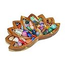 Fiorky Crystal Display Holr Tray Lotus Shaped Jewelry Plate Healing STS msts Organizer Home Stora coration