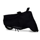 MotoTrance ESSENTIALS Black Scooty Cover - Honda Activa 125 | With Storage Bag | Water Resistant | Dust and Heat Protection | PU Taffeta | Mirror Pockets | 5-Thread Interlock Stitching | Scooter Cover | Stylish Bike Accessories (Black)