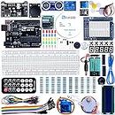 ELEGOO UNO R3 Project Super Starter Kit Compatible with Arduino IDE with Tutorial, 5V Relay, UNO R3 Board, Power Supply Module, Servo Motor, Prototype Expansion Board, etc. for Beginner