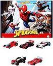 Hot Wheels MARVEL Spider-Man Character Cars 5-Pack of 1:64 Scale Vehicles, Includes Spider-Man, Spider-Man in Proto-Suit, Miles Morales, Spider-Gwen & Venom, Collectible Gift for Ages 3 Years & Older