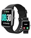 GRV Smart Watch for iOS and Android Phones (Answer/Make Calls), Watches for Men Women IP68 Waterproof Smartwatch Fitness Tracker Watch with Heart Rate/Sleep Monitor Steps Calories Counter (Black)