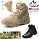 NORTIV 8 Men's Military Tactical Boots Motorcycle Combat Ankle High Work Shoes