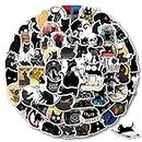 100 PCS Black Cat Stickers,Cute Cartoon Black Cat Waterproof Stickers,Vinyl Stickers for Water Bottle,Laptop,Phone,Skateboard Stickers for Teens Kids Aldult