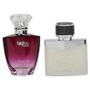 Skinn by Titan Raw and Celeste Perfumes for Men and Women, 50ml (Pack of 2)