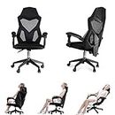 BAIAA Gaming Chair, High-Back Ergonomic Computer Chair Swivel Gaming Seat with Adjustment Armrests And Seat Tilt Height for Home Racing Style Office Chair Easy To Clean And Maintain (Nero)