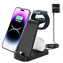 Station de Charge Apple pour iPhone 14/13/12/11/Pro/Max/XS/XR/X/8/7/6/5/Plus, Chargeur Apple Watch 8/Ultra/7/6/SE/5/4/3/2/1, Chargeur iPhone for Air/Pods2/3/Pro/Pro2