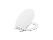 KOHLER 4775-0 Brevia Round Toilet Seat with Quick-Release Technology, Grip-Tight Bumpers, Quick-Attach Hardware, White