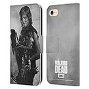 Head Case Designs Officially Licensed AMC The Walking Dead Daryl Double Exposure Leather Book Wallet Case Cover Compatible With Apple iPhone 7/8 / SE 2020 & 2022