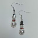 Snowman Pearl Earrings for Christmas and Holiday Accessories for Women/Girls