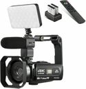 Video Camera Camcorder 4K 48MP 3.0 Inch IPS Vlogging Camera for YouTube