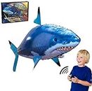 Air Swimming Fish Animal Toy Remote Radio Blimp Inflatable Balloon Flying Shark (Blue)