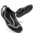STQ KIDS Boys Water Shoes,Kids Beach Shoes for Swim Pool Summer BlackGrey 4.5UK