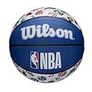 Wilson Basketball, NBA All Team Model, Outdoor, Rubber, Size: 7, Red/White/Blue