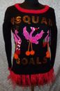 Flamingo Squad Goals Womens S Ugly Christmas Sweater New NWT Sequins Feathers