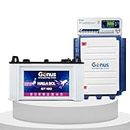 Genus Inverter with Battery + Trolley - Challenger 1200 + 150Ah GT180 60 Month + Trolley - Pure Sine Wave Technology That is Best for Home Appliances Safety - Has Unique Battery Revival Mode