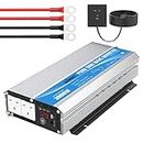 Pure Sine Wave Power Inverter 3000W DC 12V to AC 240V converter with Remote Dual AC Outlets&LED display for RV Truck car home use GIANDEL