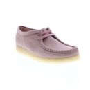 Clarks Wallabee 26165558 Womens Pink Nubuck Oxfords & Lace Ups Casual Shoes
