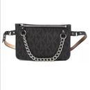Michael Kors Bags | Brand New Michael Kors Waistline/Belt Bag Mk Print | Color: Black/Silver | Size: Medium