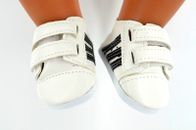 Dolls clothes for 17" Baby Born Shoes BOYS WHITE & BLACK RUNNERS