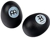 Meinl Percussion Egg Shaker Paar - 2 Egg Shaker mit klarem, weichem Sound - Musikinstrument - Kunststoff, Schwarz (ES2-BK)