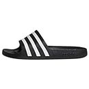 adidas Women's Adilette Aqua Slides Sandal, Black/Black/Black, 10.5
