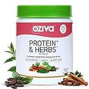 Best Deals OZiva Protein & Herbs, Women (Natural Protein Powder with Ayurvedic Herbs - Shatavari, Giloy, Curcumin, & Multivitamins) for Better Metabolism, Skin & Hair, Certified Clean (Chocolate, 500g)