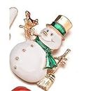 YAZILIND Xmas Broche Pin Rhinestone Christmas Tree Garland Santa Claus Snowman Shape Breastpin Corsage Festival Clothing Accessories Jewelry#