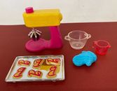 Mattel 2010 ☆ BARBIE ☆ Baking / Kitchen Set with Mixer - Doll Accessory Lot