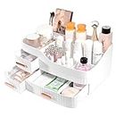 CGBE Organizador de Maquillaje, Organizador Cosmeticos con 3 Cajones y 8 Compartimentos, Caja Maquillaje Organizador Gran Capacidad para Tocador Dormitorio Baño