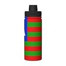 Bubi tribal flag Water Bottle 18OZ Stainless Steel Insulated Water Bottles With Spout Lid Sports Water Bottle Travel Mug
