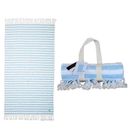 Victoria's Secret Blue & White Striped Beach Blanket Towel