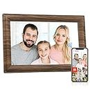 Canupdog WiFi Digital Photo Frame, 10.1 Inch Smart Digital Picture Frame with 16GB Storage, Wall Mountable Auto-Rotate Electronic Picture Frames Sharing Photo/Video via Frameo App