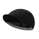 BikingBros Black Cycling Cap - Polyester White Cycling Hat-Under Helmet - Cycling Helmet Liner Breathable&Sweat Uptake，A14，One Size