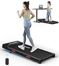 Walking Pad Treadmill with Incline, Under Desk Treadmill for Home/Office Portable Treadmill 300lbs for Jogging/Running, 2.5HP Manual Inclined Treadmills with Remote Control for Small Spaces