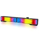 ZEBRONICS Wonder Bar 20 RGB Lights Computer Speaker with Detachable 2 in 1 Design, 10W RMS Output, Volume Control, AUX 3.5mm, USB Powered, 2.0 Stereo, Speaker ON/Off and Mute