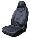Carseatcover-UK Heavy Duty Black Waterproof Car Seat Cover - Single (Airbag Friendly)